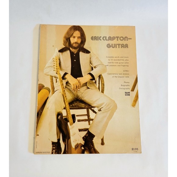 Vintage 1990's Rare Eric Clapton Guitar Sheet Music Song Book. VG+/NM - Picture 1 of 7
